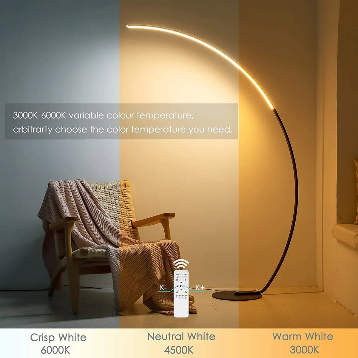 RGBW Curve Floor Lamp – 16 Million Colors