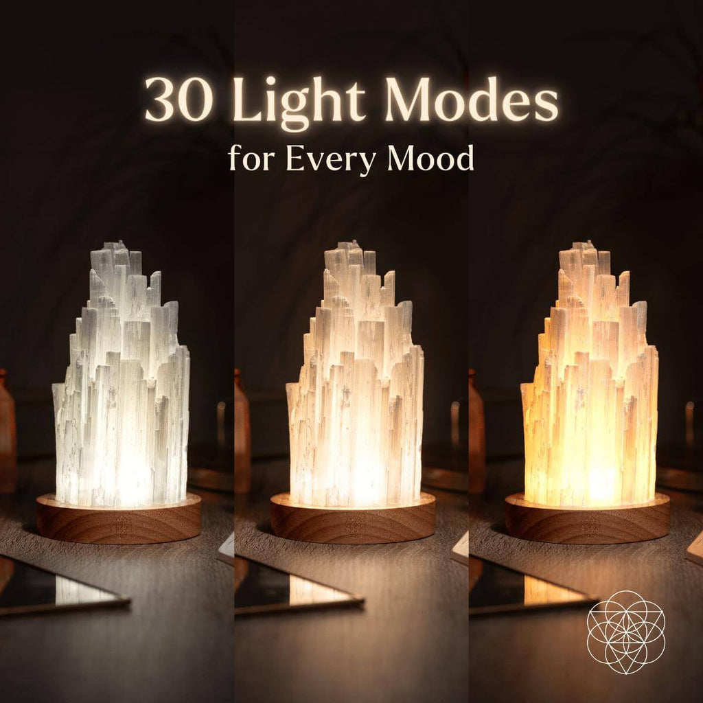Natural Selenite Accent Lamp – Handcrafted Ambient Light